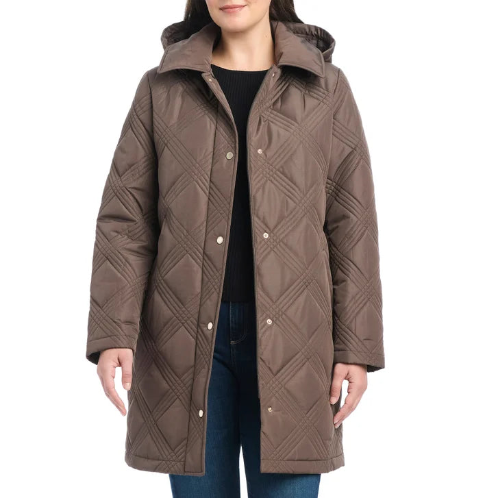 Jones New York Women's Belted Quilt Jacket