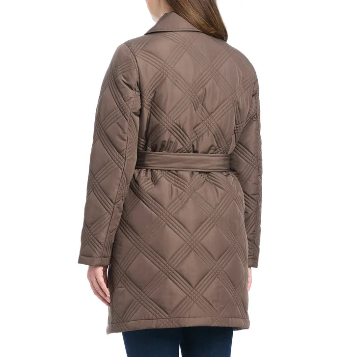 Jones New York Women's Belted Quilt Jacket