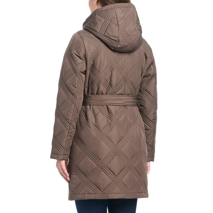 Jones New York Women's Belted Quilt Jacket