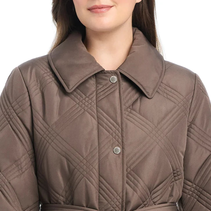 Jones New York Women's Belted Quilt Jacket