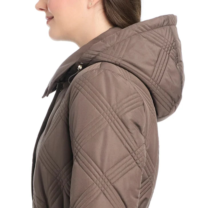 Jones New York Women's Belted Quilt Jacket