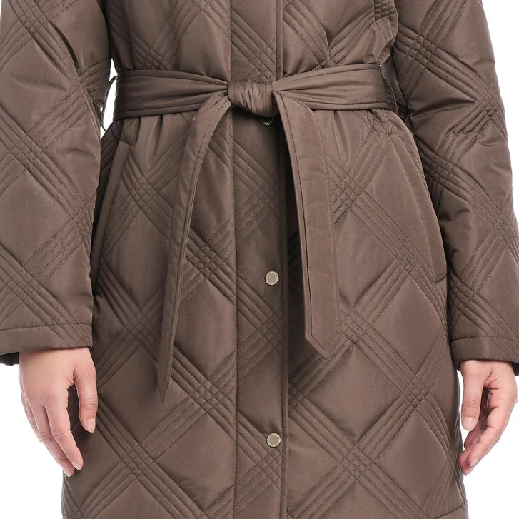 Jones New York Women's Belted Quilt Jacket