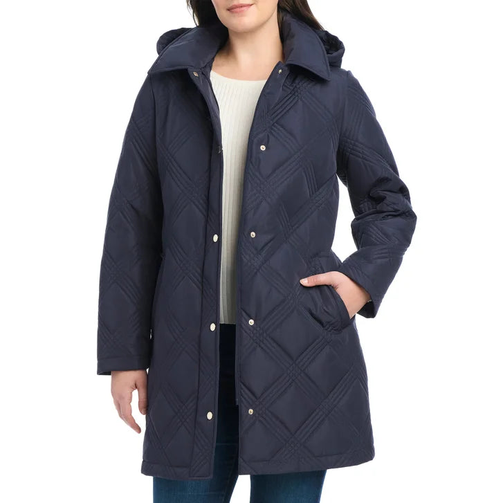 Jones New York Women's Belted Quilt Jacket