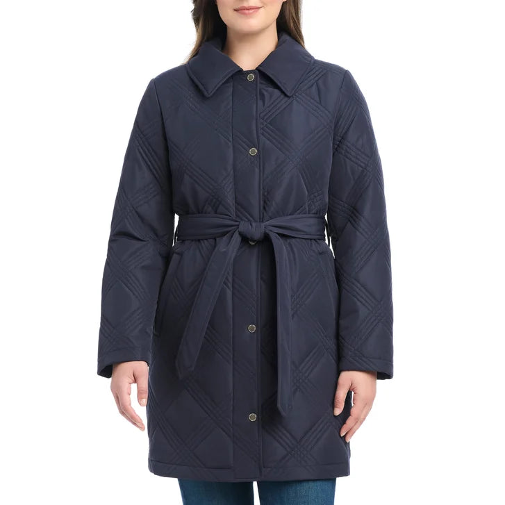 Jones New York Women's Belted Quilt Jacket