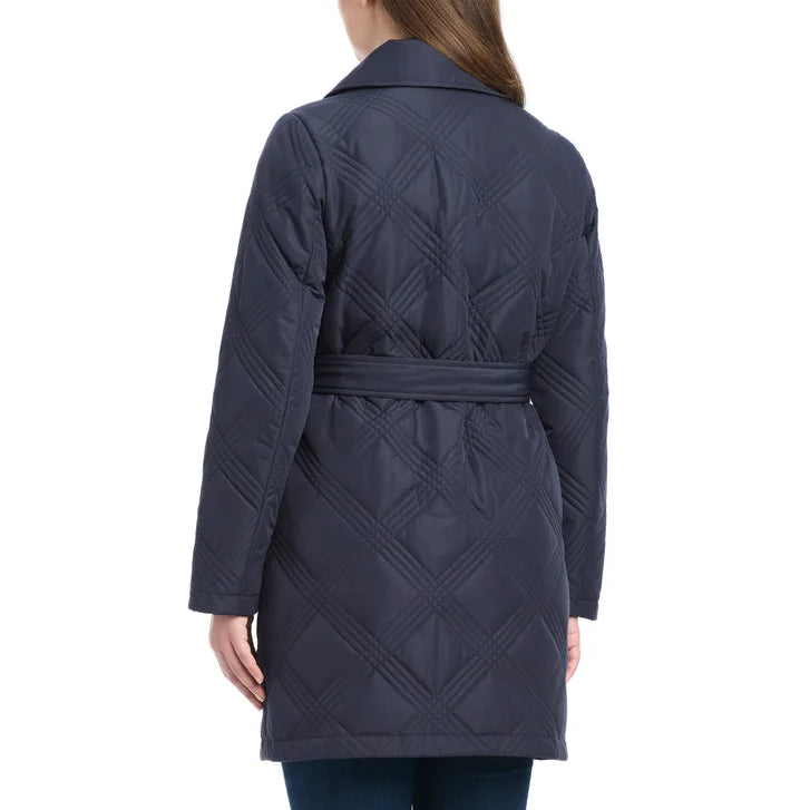 Jones New York Women's Belted Quilt Jacket