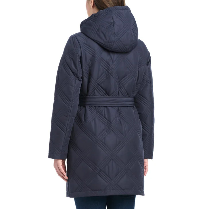 Jones New York Women's Belted Quilt Jacket