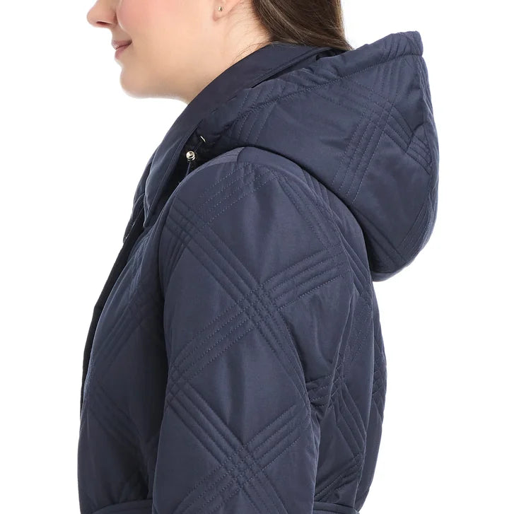 Jones New York Women's Belted Quilt Jacket