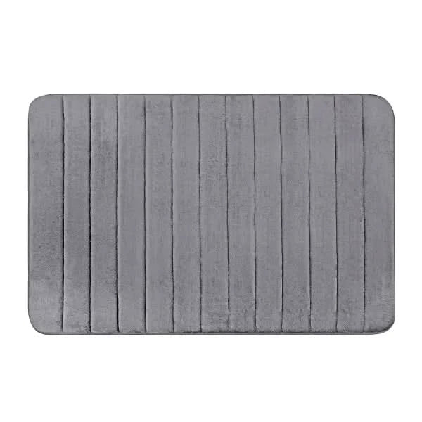 Channel Stitch Memory Foam Bath Mat, 2 Pack