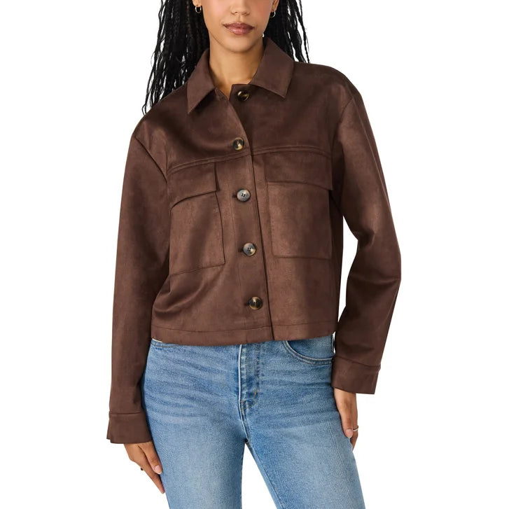 Steve Madden Women's Faux Suede Crop Jacket