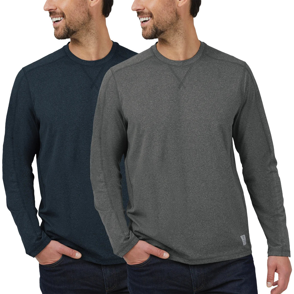 Rugged Elements Men's Long Sleeve Crew Tee, 2-pack
