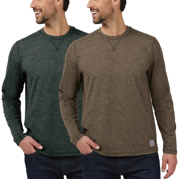 Rugged Elements Men's Long Sleeve Crew Tee, 2-pack
