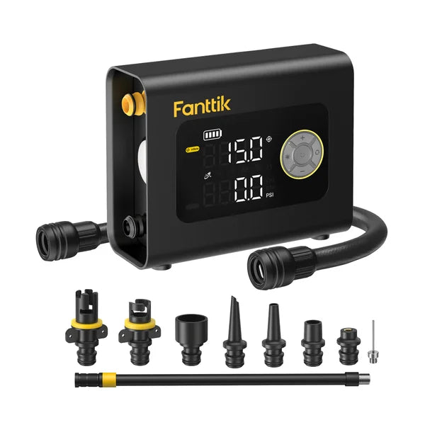 Fanttik S300 Cross Portable Tire Inflator, Paddle Board Pump with Light and Power Bank