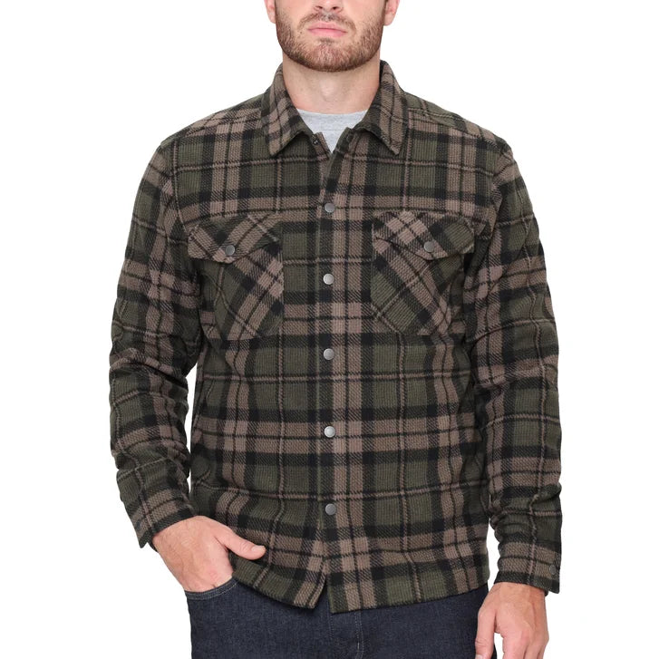 BC Clothing Men's Textured Flannel