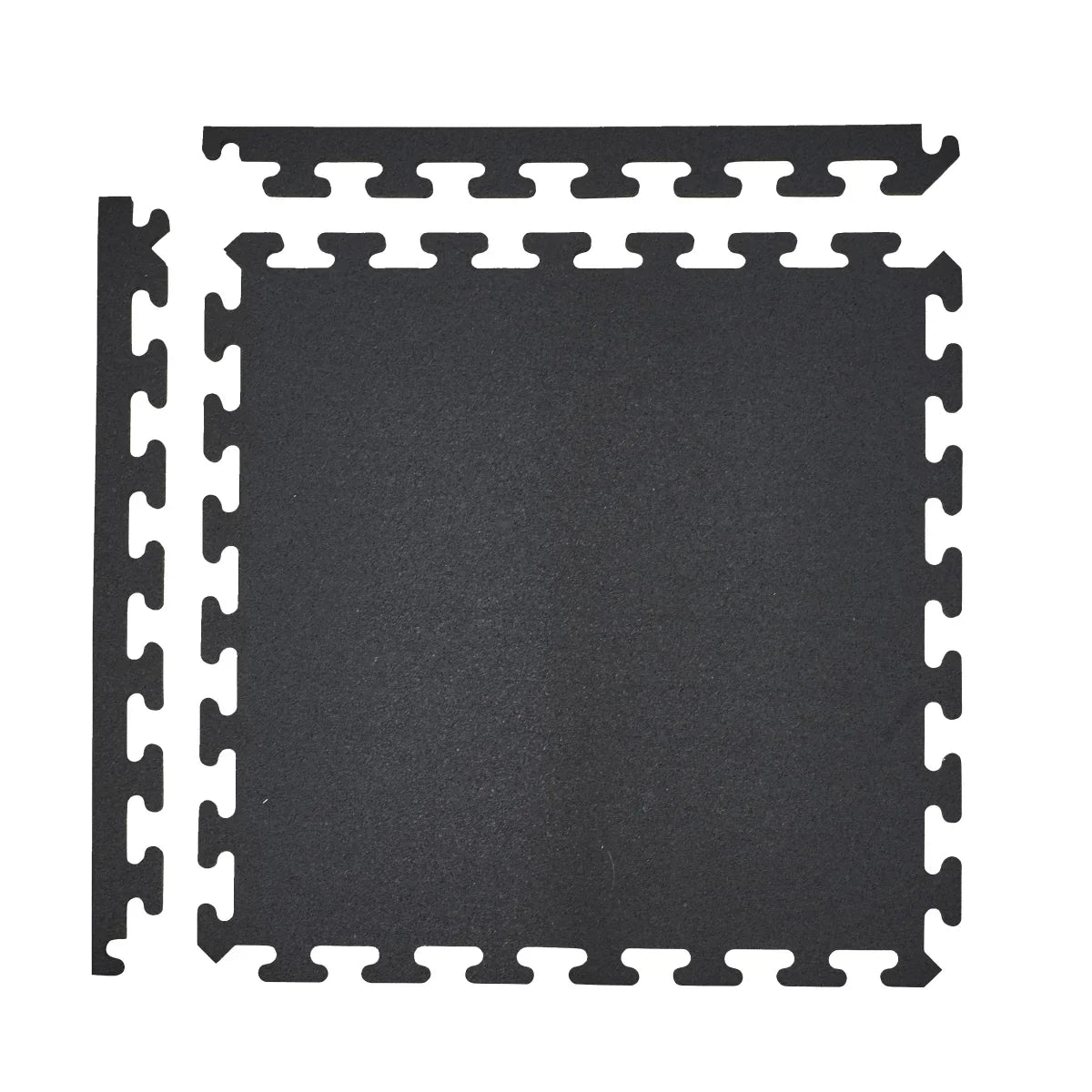 EZ Flex Interlocking Recycled Rubber Floor Tiles with Edges, 30.72 sq ft