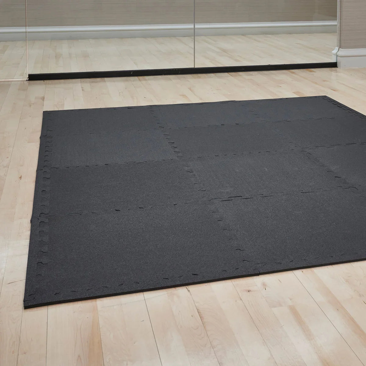 EZ Flex Interlocking Recycled Rubber Floor Tiles with Edges, 30.72 sq ft