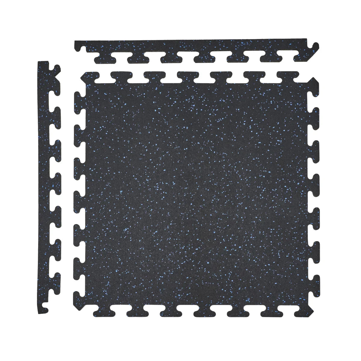 EZ Flex Interlocking Recycled Rubber Floor Tiles with Edges, 30.72 sq ft