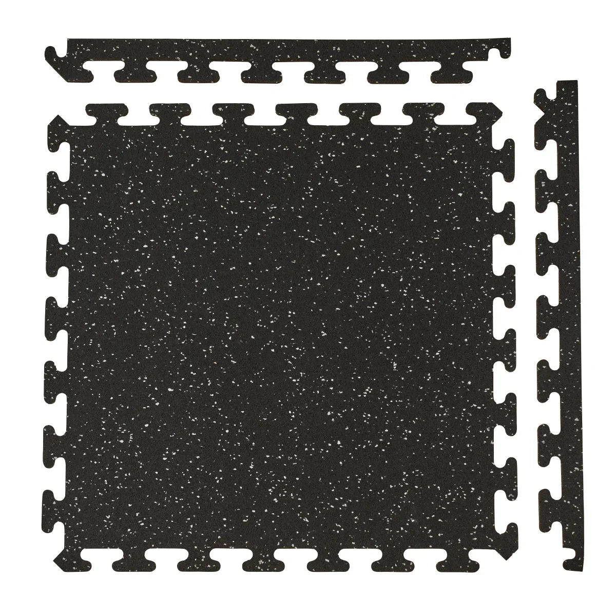 EZ Flex Interlocking Recycled Rubber Floor Tiles with Edges, 30.72 sq ft