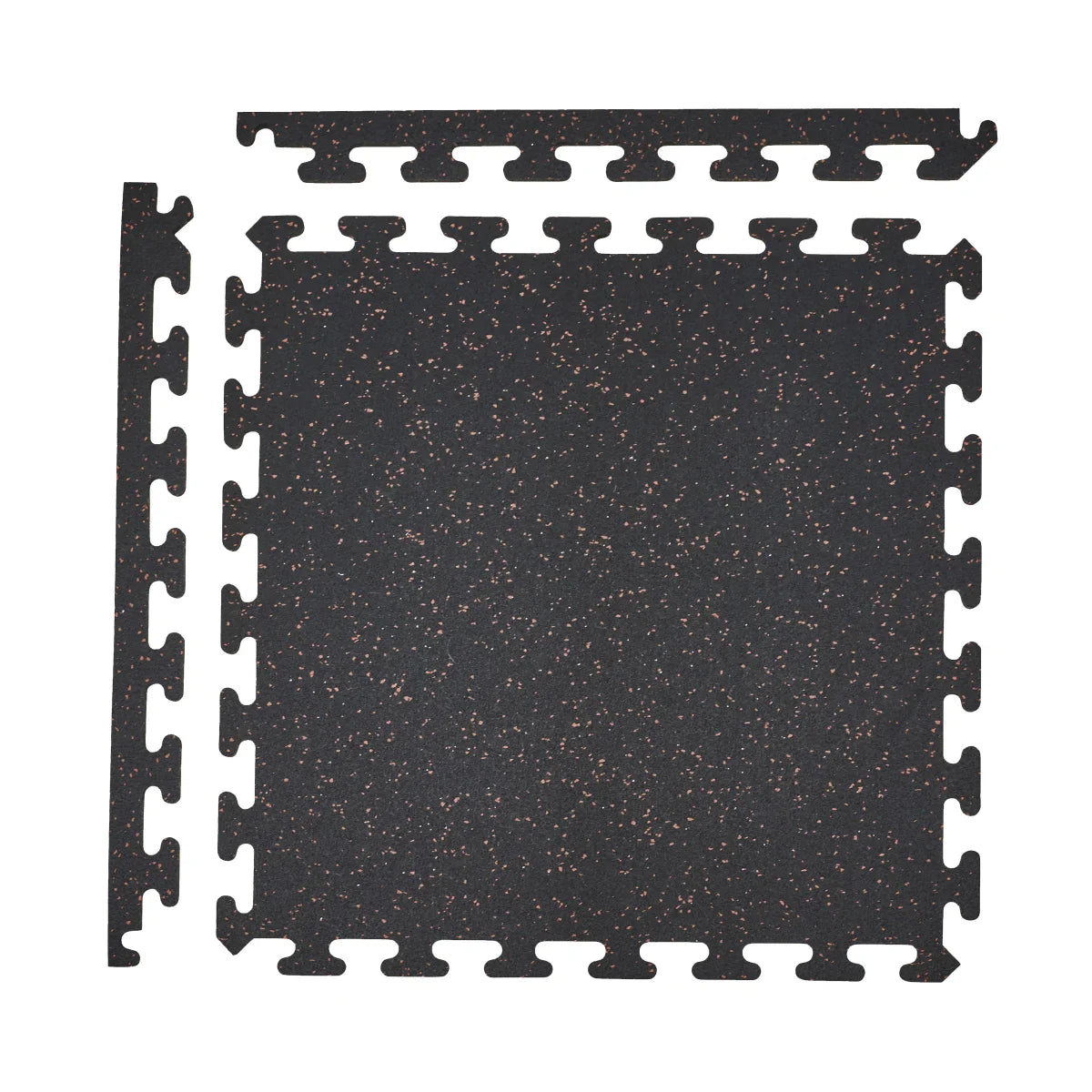 EZ Flex Interlocking Recycled Rubber Floor Tiles with Edges, 30.72 sq ft