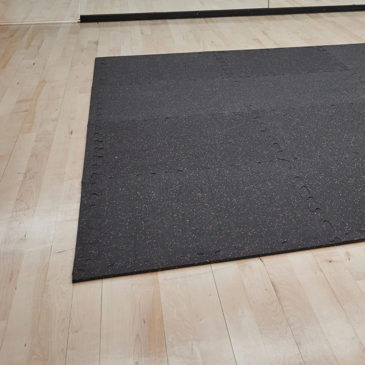 EZ Flex Interlocking Recycled Rubber Floor Tiles with Edges, 30.72 sq ft