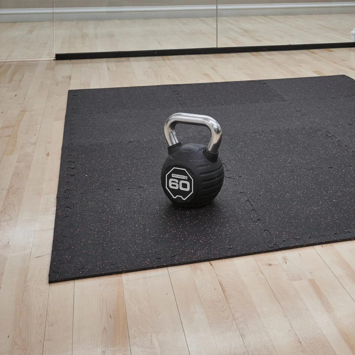 EZ Flex Interlocking Recycled Rubber Floor Tiles with Edges, 30.72 sq ft