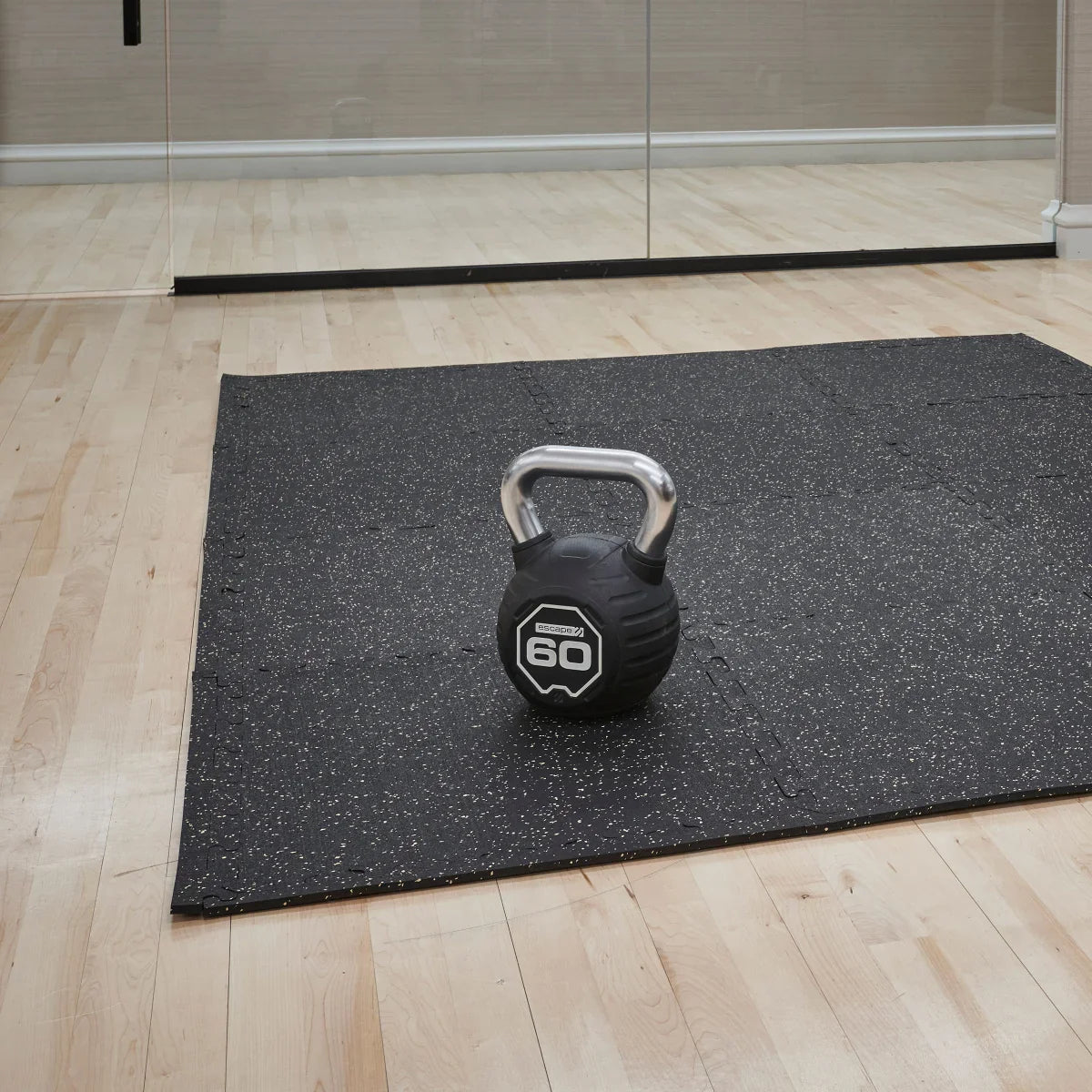 EZ Flex Interlocking Recycled Rubber Floor Tiles with Edges, 30.72 sq ft