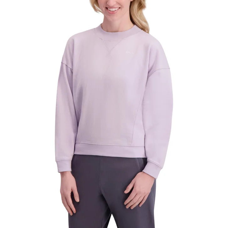 DKNY Women's Logo Fleece Crewneck