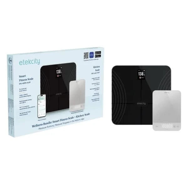 Etekcity Wellness Bundle: Smart Fitness Scale + Kitchen Scale