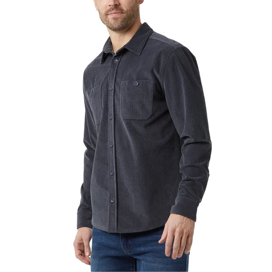 Degrees Mens Corduroy Overshirt