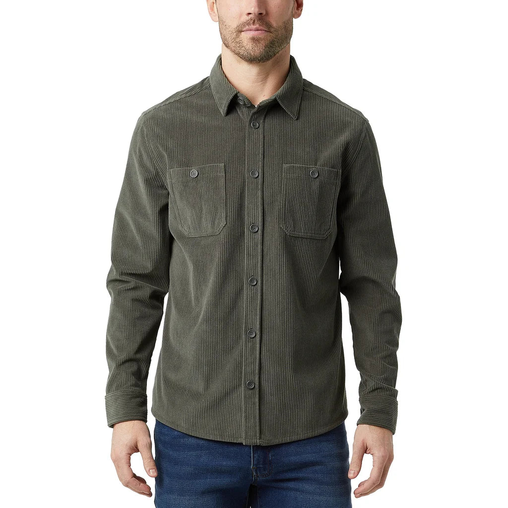 Degrees Mens Corduroy Overshirt