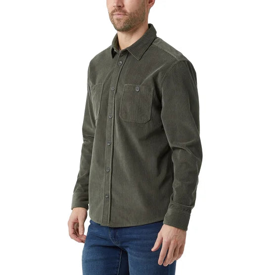 Degrees Mens Corduroy Overshirt
