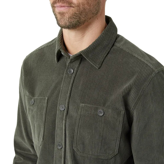 Degrees Mens Corduroy Overshirt