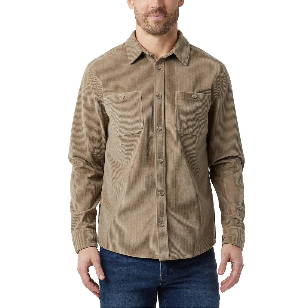 Degrees Mens Corduroy Overshirt