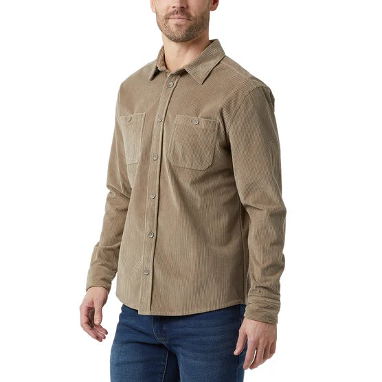 Degrees Mens Corduroy Overshirt
