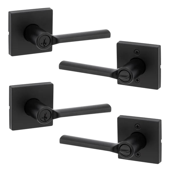 Kwikset Lisbon Key Entry Lever Set Featuring SmartKey Security, 2-pack