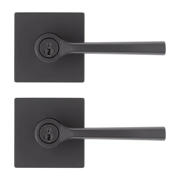 Kwikset Lisbon Key Entry Lever Set Featuring SmartKey Security, 2-pack