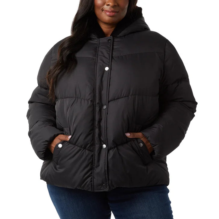32 Degrees Women’s Quilted Jacket with Plush Lined Hood
