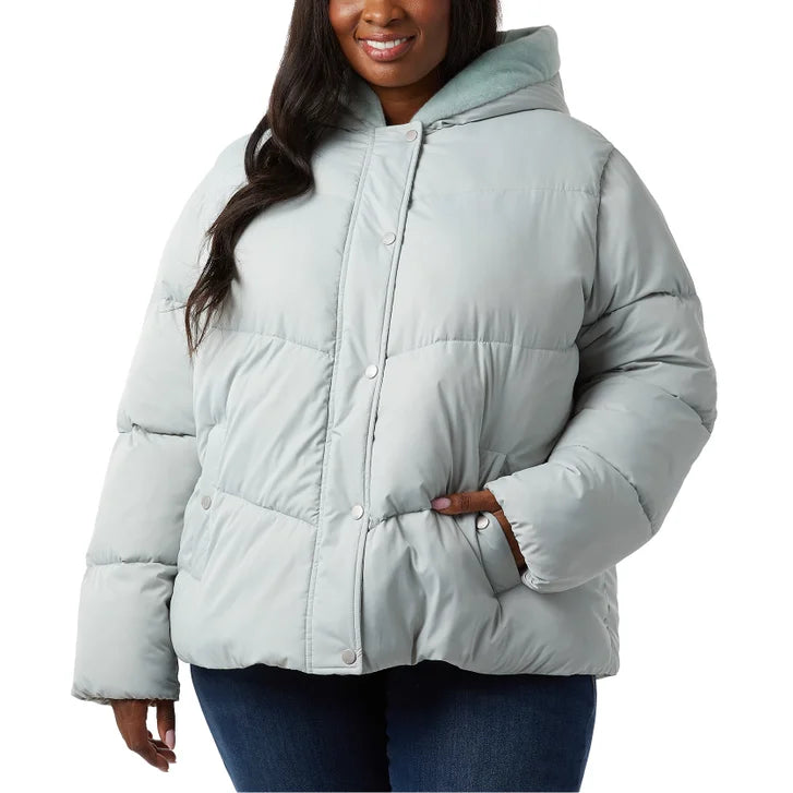 32 Degrees Women’s Quilted Jacket with Plush Lined Hood