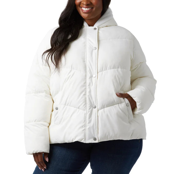 32 Degrees Women’s Quilted Jacket with Plush Lined Hood