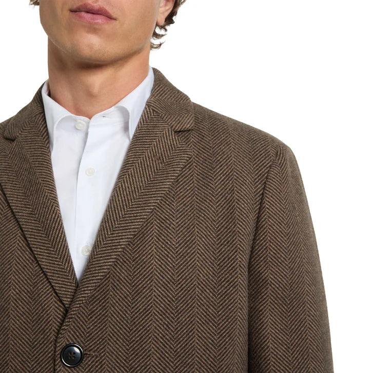 Kenneth Cole Men's Herringbone Overcoat