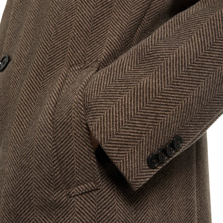 Kenneth Cole Men's Herringbone Overcoat