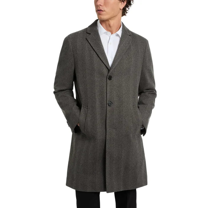 Kenneth Cole Men's Herringbone Overcoat
