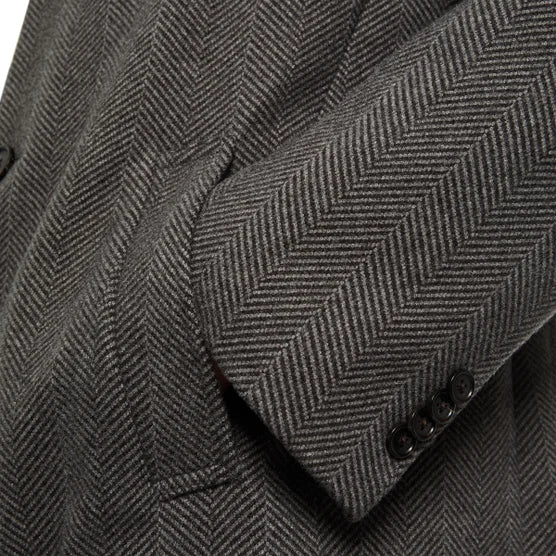 Kenneth Cole Mens Herringbone Overcoat