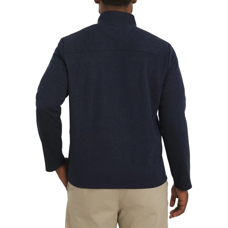 DKNY Men's Herringbone Quarter Zip