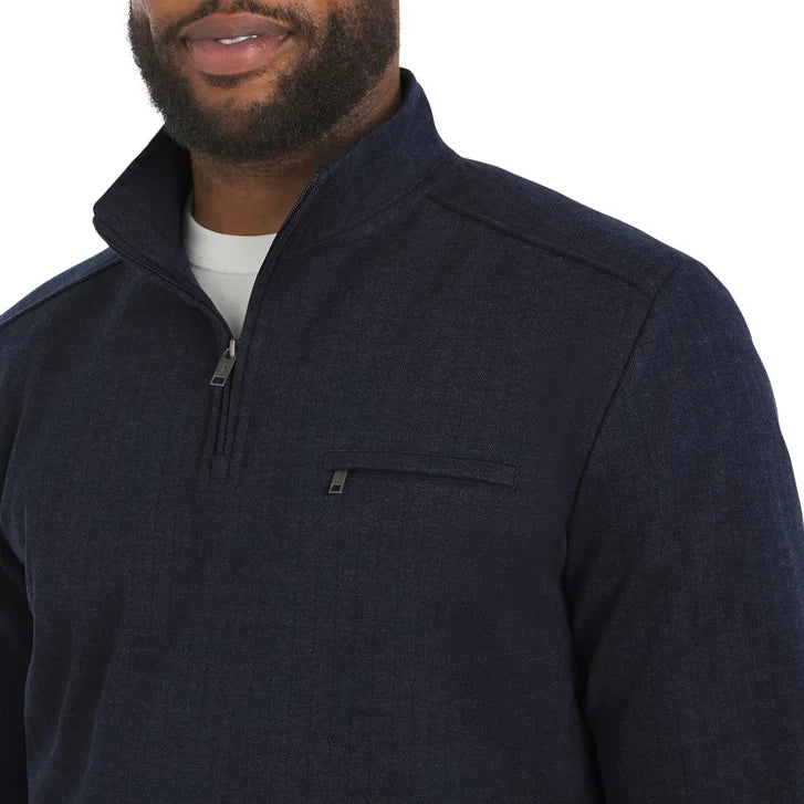 DKNY Men's Herringbone Quarter Zip