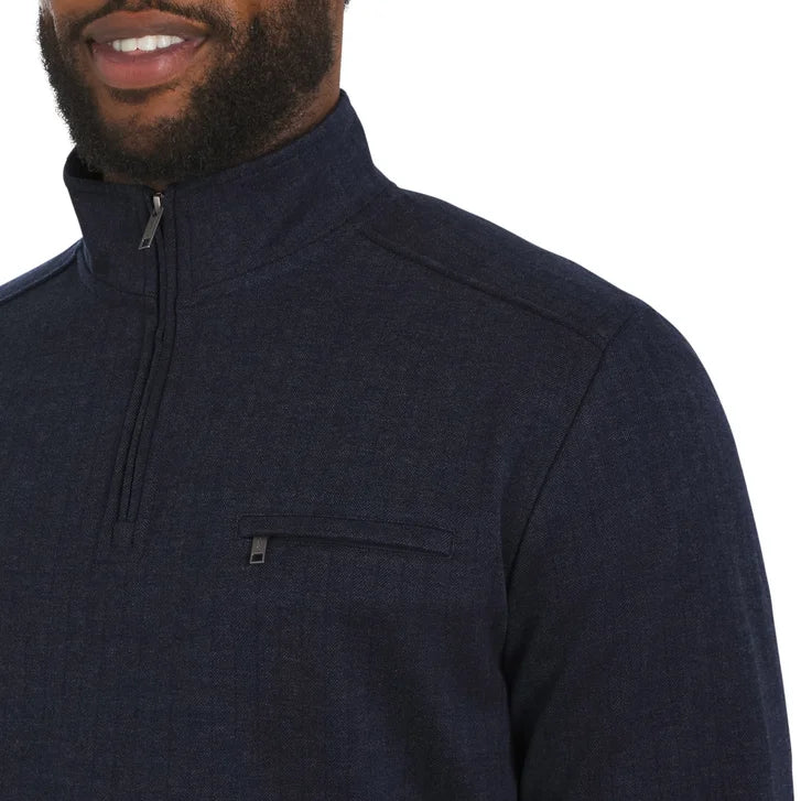DKNY Men's Herringbone Quarter Zip