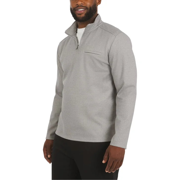 DKNY Men's Herringbone Quarter Zip