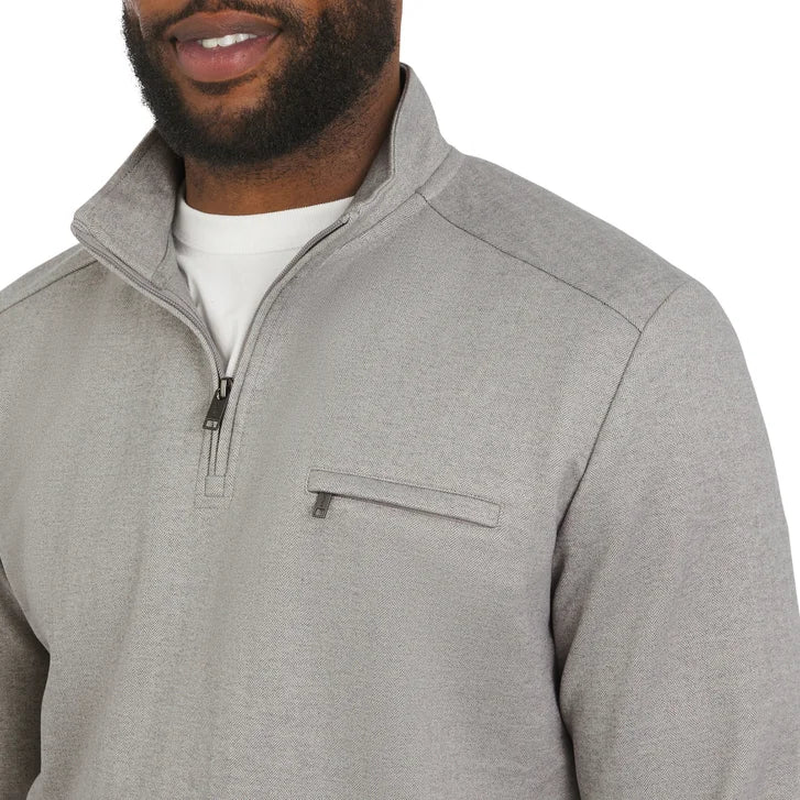 DKNY Men's Herringbone Quarter Zip