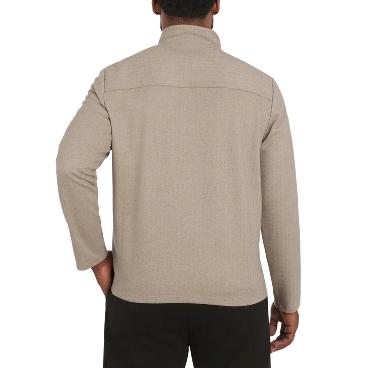 DKNY Men's Herringbone Quarter Zip