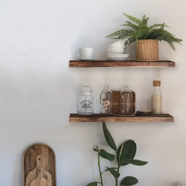 Floating Wood Shelf, 2-pack