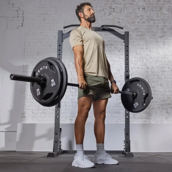 Centr by Inspire 300 lb. Rubber Olympic Weight Set with Bar